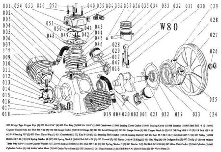 Болт М8х20 011W80 для поршневого блока W80 фото