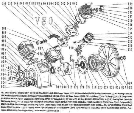 Угольник G3/4" 001V80 для поршневого блока V80 фото